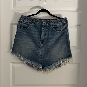 We the Free frayed denim mini skirt size 30